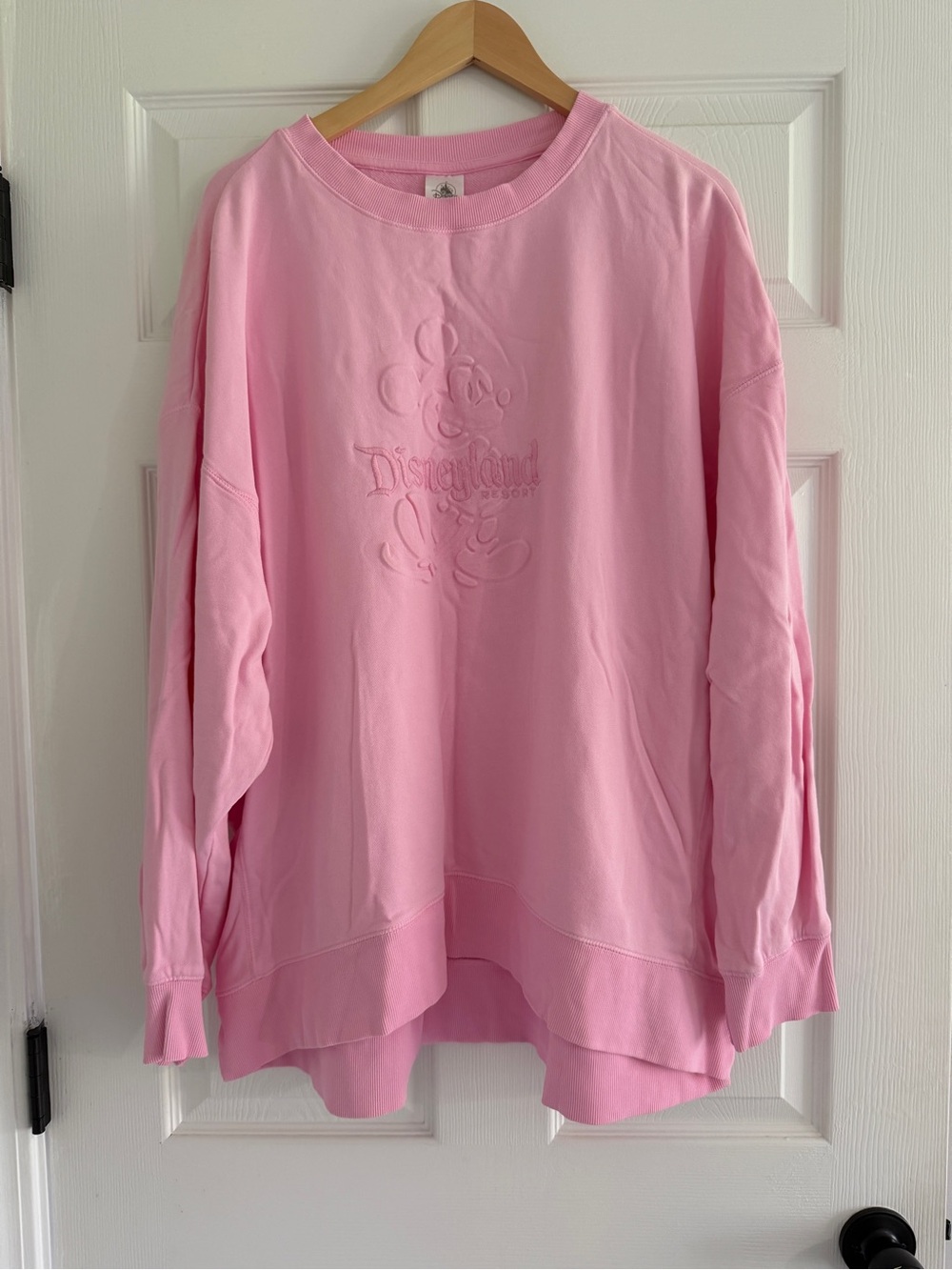 Disneyland Pink Embossed Mickey Sweatshirt XL